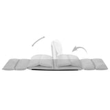 NNEVL Folding Floor Chair Light Grey Microfibre