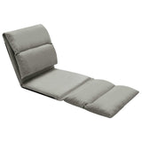 NNEVL Folding Floor Chair Dark Grey Microfibre