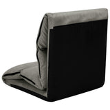NNEVL Folding Floor Chair Dark Grey Microfibre