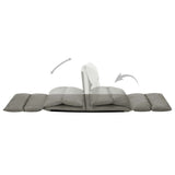 NNEVL Folding Floor Chair Dark Grey Microfibre