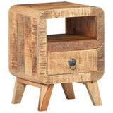 NNEVL Bedside Cabinet 30x30x41 cm Rough Mango Wood