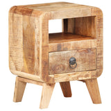 NNEVL Bedside Cabinet 30x30x41 cm Rough Mango Wood
