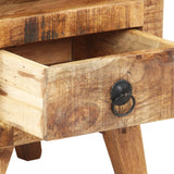 NNEVL Bedside Cabinet 30x30x41 cm Rough Mango Wood