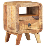 NNEVL Bedside Cabinet 30x30x41 cm Rough Mango Wood