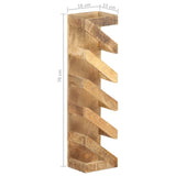 NNEVL Wine Rack for 5 Bottles Solid Mango Wood