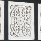 NNEVL Hand-Carved Wall Panel MDF 60x60x1.5 cm Black and White