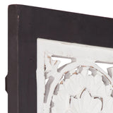 NNEVL Hand-Carved Wall Panel MDF 40x80x1.5 cm Black and White