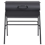 NNEVL Barrel Grill with 2 Cooking Grids Black 80x95x90 cm Steel
