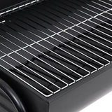 NNEVL Barrel Grill with 2 Cooking Grids Black 80x95x90 cm Steel