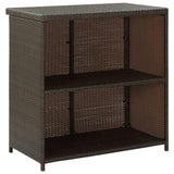 NNEVL 3 Piece Bar Set Poly Rattan Brown