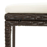 NNEVL 3 Piece Bar Set Poly Rattan Brown