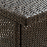 NNEVL 3 Piece Bar Set Poly Rattan Brown