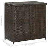 NNEVL 3 Piece Bar Set Poly Rattan Brown