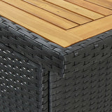 NNEVL 3 Piece Bar Set Poly Rattan Black