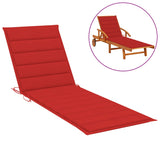 NNEVL Sun Lounger Cushion Red 200x70x3 cm Fabric