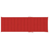 NNEVL Sun Lounger Cushion Red 200x70x3 cm Fabric