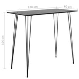 NNEVL 5 Piece Bar Set Black and Grey