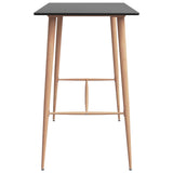 NNEVL 5 Piece Bar Set Black and Grey