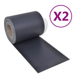 NNEVL Garden Privacy Screens 2 pcs PVC 70x0.19 m Dark Grey