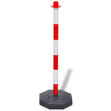 NNEVL Set of 4 Chain Posts and 2 Plastic Chians of 10 m Each