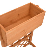 NNEVL Garden Trellis Planter Orange 45x30x74 cm Solid Firwood