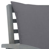 NNEVL 3 Piece Garden Lounge Set with Cushion Solid Acacia Wood Grey