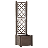 NNEVL Garden Planter with Trellis 43x43x142 cm PP Mocha