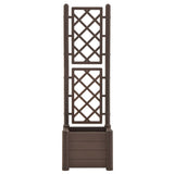 NNEVL Garden Planter with Trellis 43x43x142 cm PP Mocha