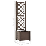 NNEVL Garden Planter with Trellis 43x43x142 cm PP Mocha
