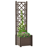 NNEVL Garden Planter with Trellis 43x43x142 cm PP Mocha