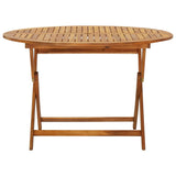 NNEVL Folding Garden Table 120 cm Solid Acacia Wood