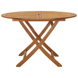 NNEVL Folding Garden Table 120 cm Solid Acacia Wood