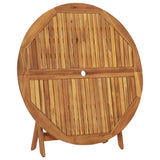 NNEVL Folding Garden Table 120 cm Solid Acacia Wood