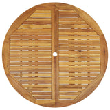 NNEVL Folding Garden Table 120 cm Solid Acacia Wood