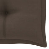 NNEVL Garden Bench with Taupe Cushion 112 cm Solid Teak Wood
