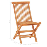 NNEVL 3 Piece Bistro Set with Beige Cushions Solid Teak Wood