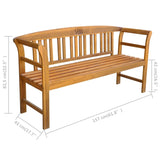 NNEVL Garden Bench with Cushion 157 cm Solid Acacia Wood