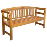 NNEVL Garden Bench with Cushion 157 cm Solid Acacia Wood