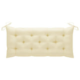 NNEVL Garden Bench with Cushion 120 cm Solid Acacia Wood
