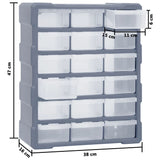 NNEVL Multi-drawer Organiser with 18 Middle Drawers 38x16x47 cm