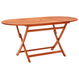NNEVL Folding Garden Table 160x85x75 cm Solid Eucalyptus Wood
