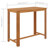 NNEVL 7 Piece Garden Bar Set with Cushions Brown