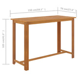 NNEVL 9 Piece Garden Bar Set with Cushions Brown