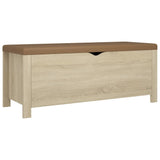 NNEVL Storage Box with Cushion Sonoma Oak 105x40x45 cm Chipboard
