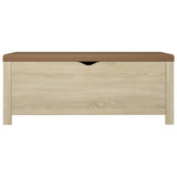 NNEVL Storage Box with Cushion Sonoma Oak 105x40x45 cm Chipboard