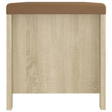 NNEVL Storage Box with Cushion Sonoma Oak 105x40x45 cm Chipboard