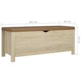 NNEVL Storage Box with Cushion Sonoma Oak 105x40x45 cm Chipboard