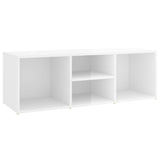 NNEVL Shoe Storage Bench High Gloss White 105x35x35 cm Chipboard
