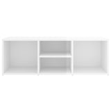 NNEVL Shoe Storage Bench High Gloss White 105x35x35 cm Chipboard