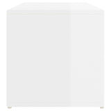 NNEVL Shoe Storage Bench High Gloss White 105x35x35 cm Chipboard